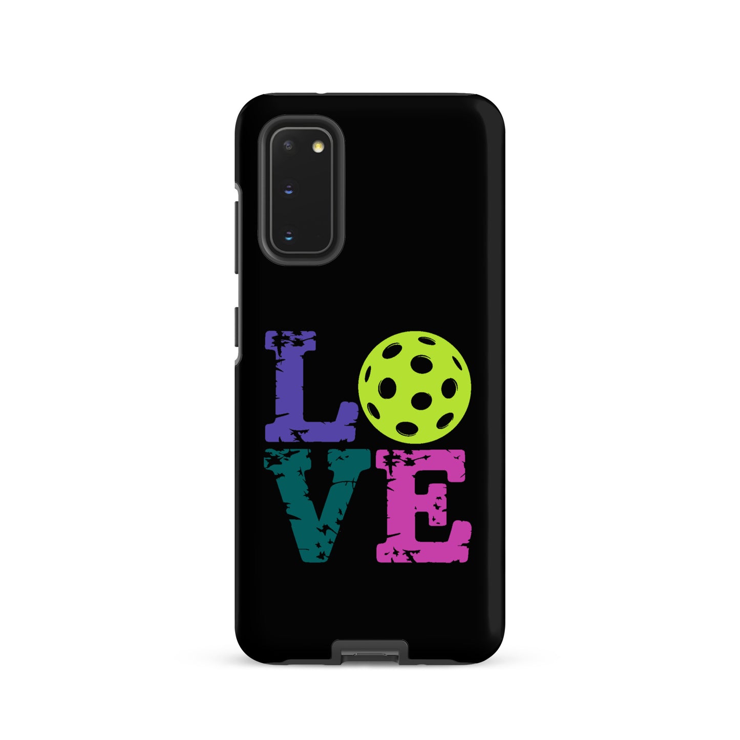 Phone Case for Samsung Galaxy with Love Design featuring pickleball for fans.