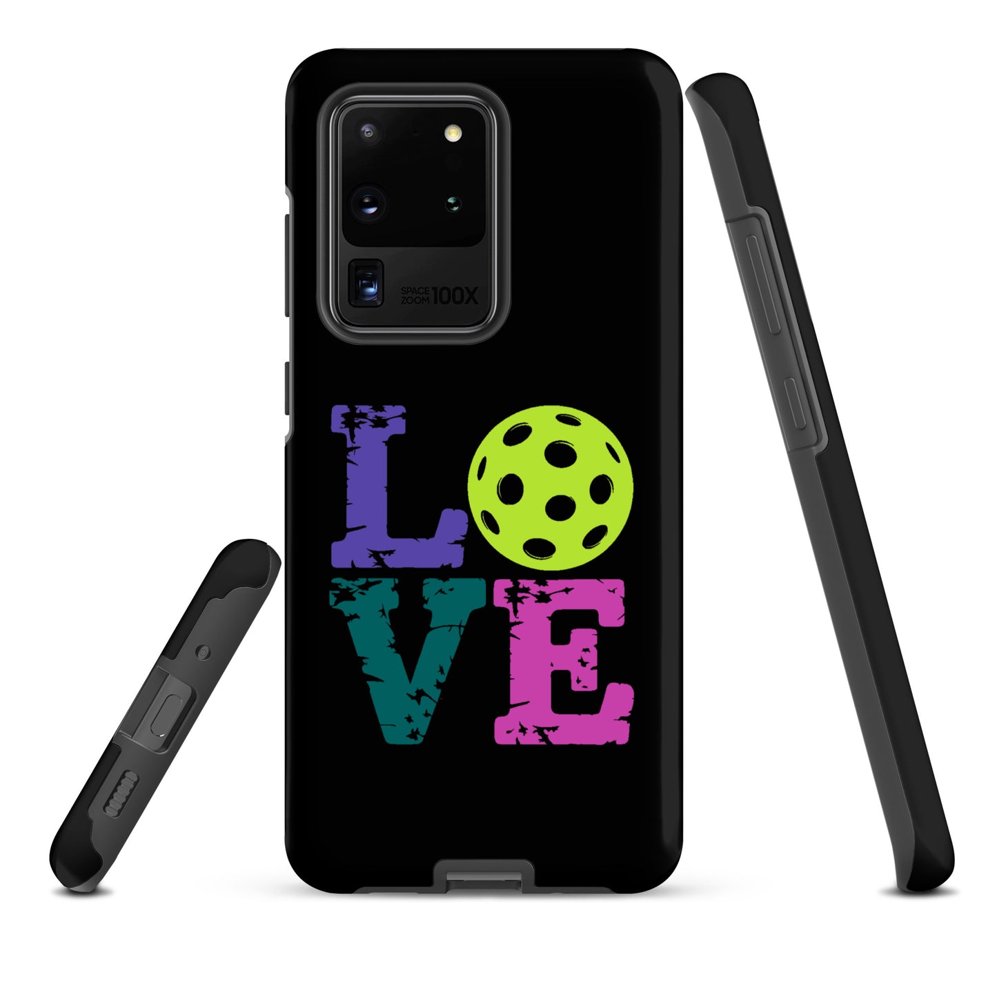 Phone Case for Samsung Galaxy with Love Design featuring pickleball for fans