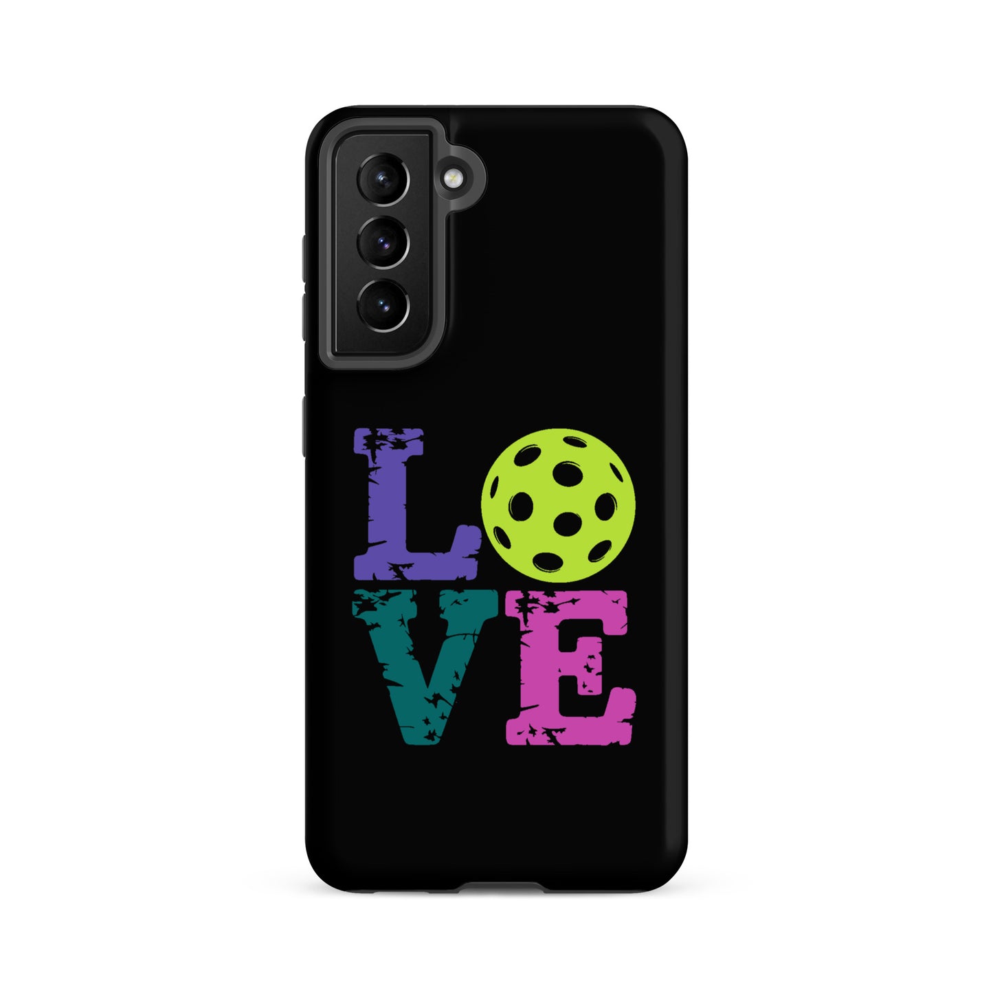 Phone Case for Samsung Galaxy with LOVE design and pickleball detail for pickleball fans