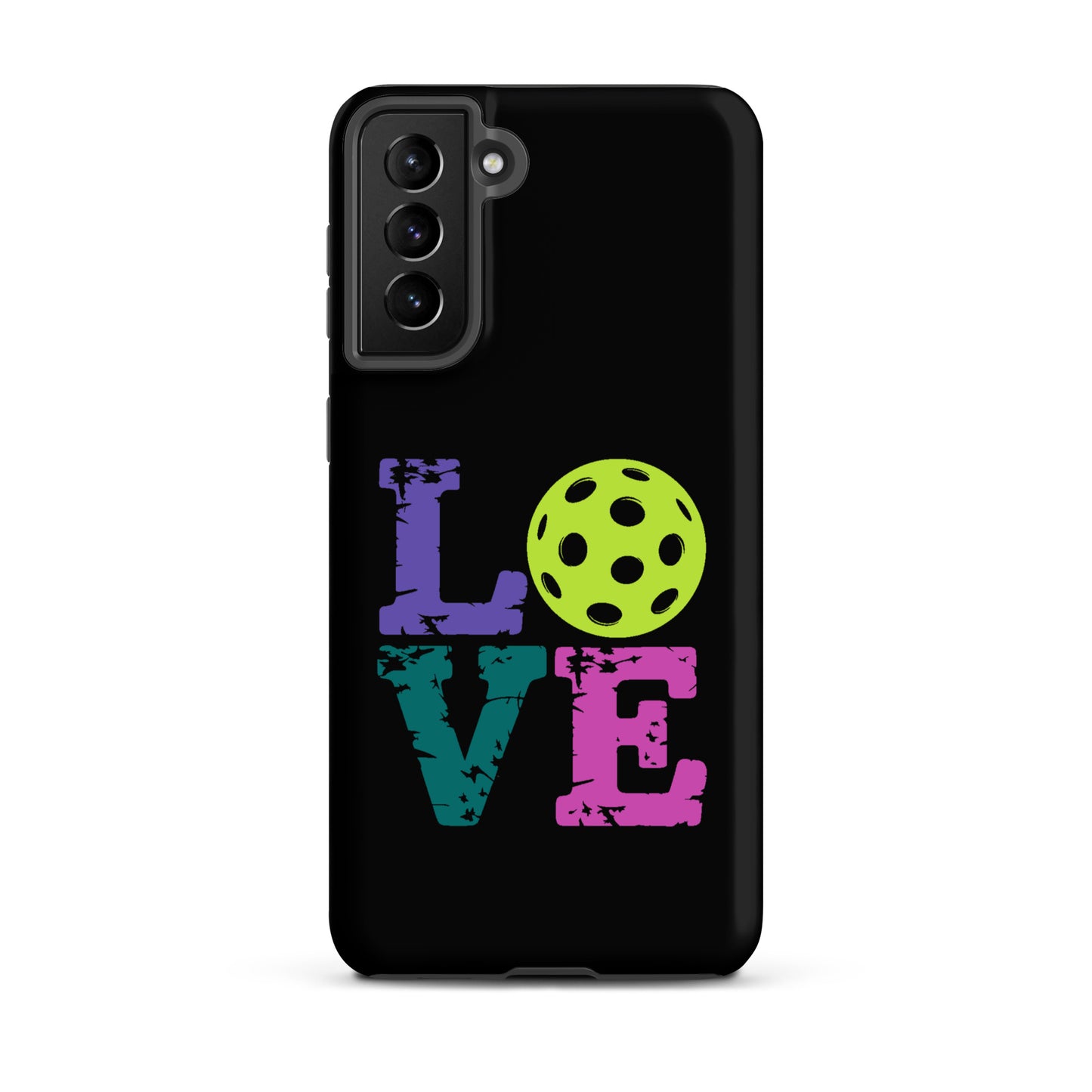 Phone Case for Samsung Galaxy with love design featuring pickleball for fans.