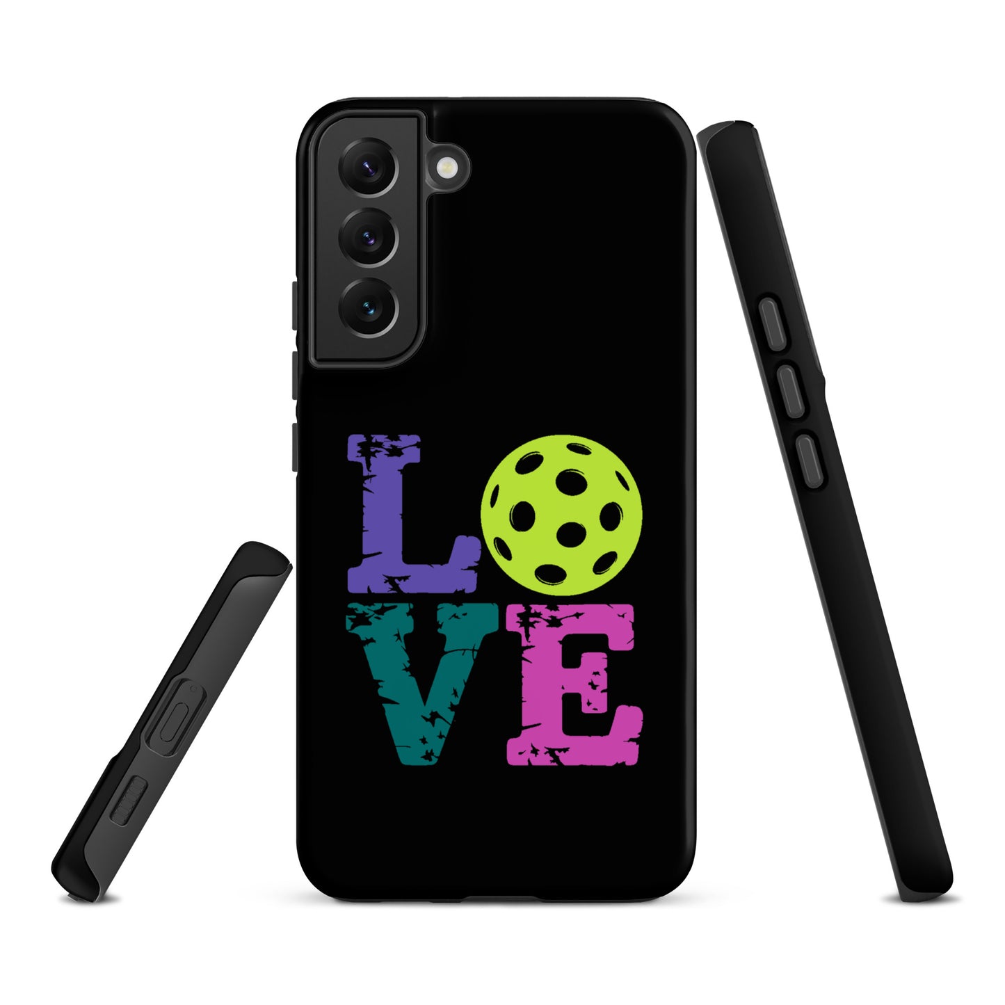 Phone Case for Samsung Galaxy with pickleball love design, perfect for pickleball fans.