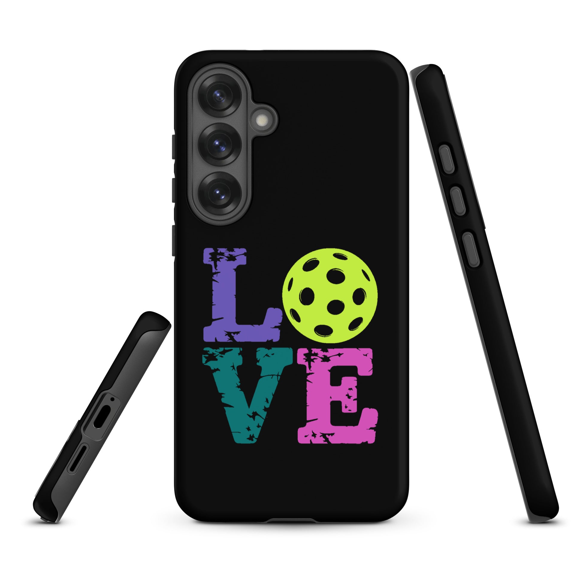 Phone Case for Samsung Galaxy with love pickleball design for fans.