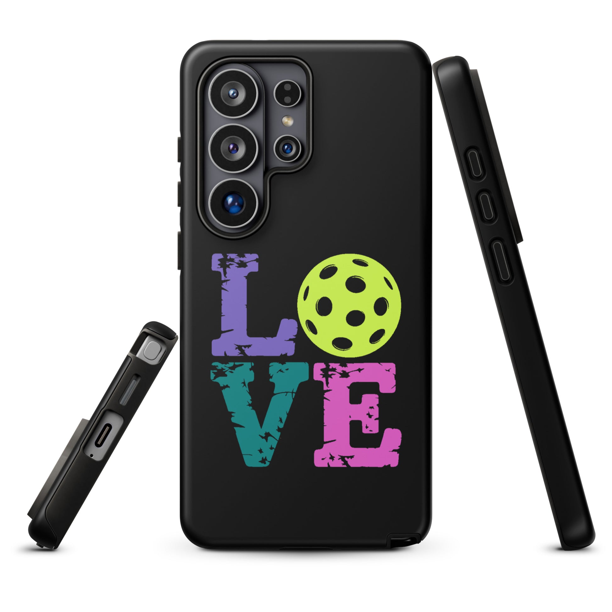 Phone Case for Samsung Galaxy with LOVE pickleball design for fans.