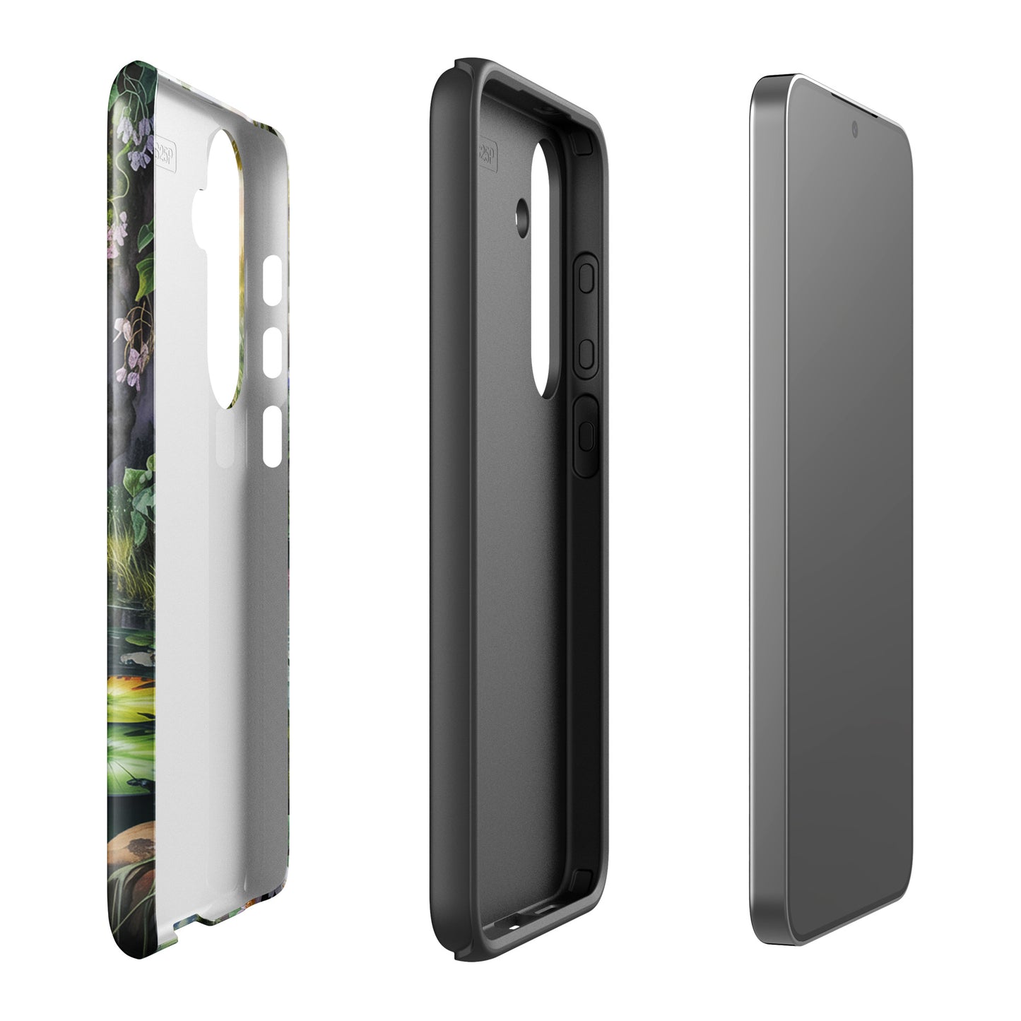 Phone Case for Samsung Galaxy with Enchanted Pond design, featuring tranquil water lilies and lush greenery on a durable casing.