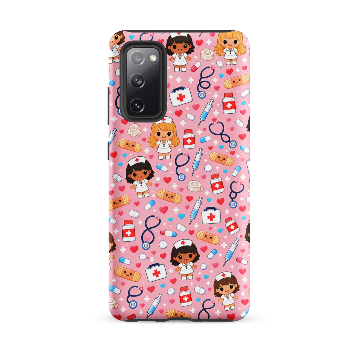 Phone Case for Samsung Galaxy with Cute Kawaii Nurse Medical Pattern (xx225)