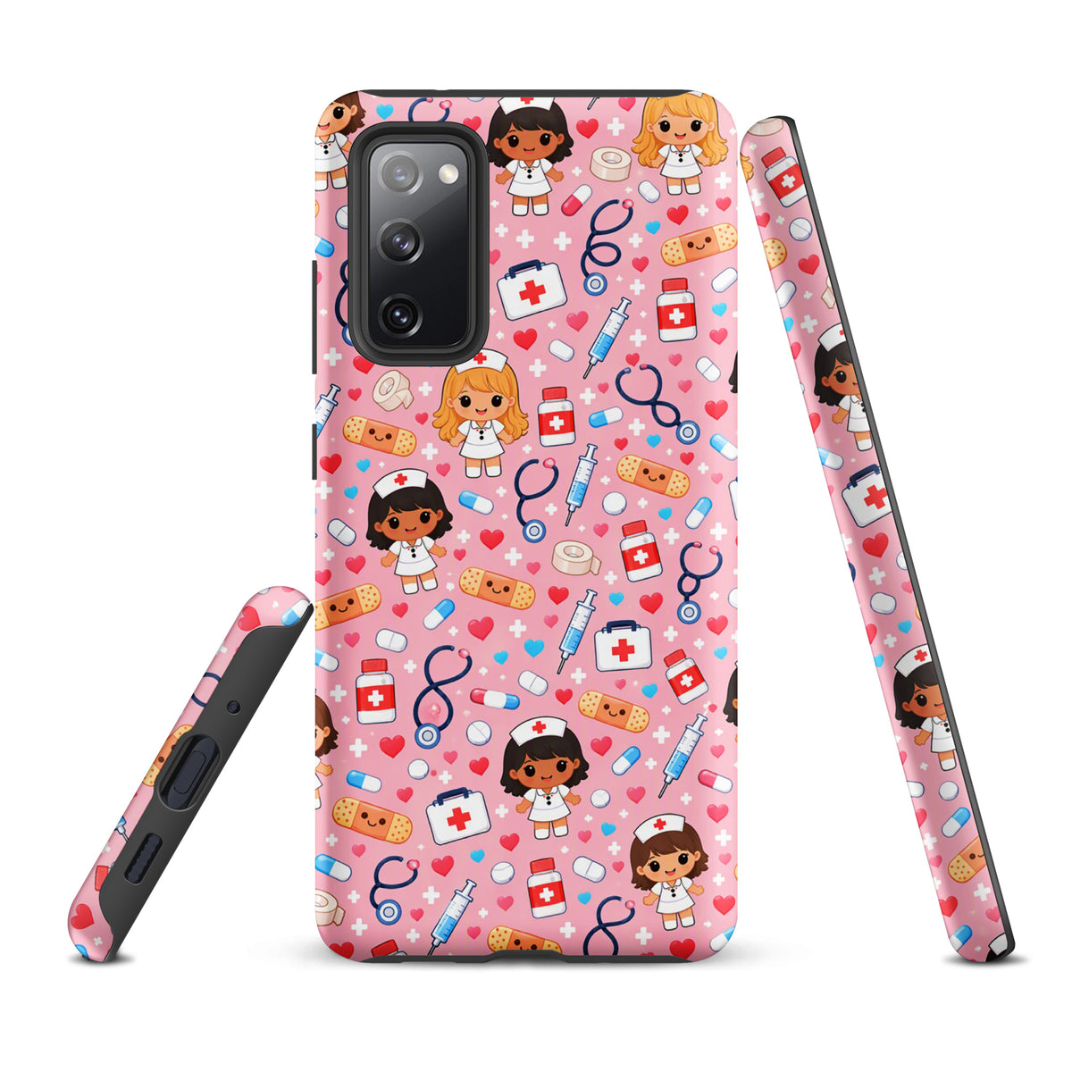 Phone Case for Samsung Galaxy with Cute Kawaii Nurse Medical Pattern (xx225)