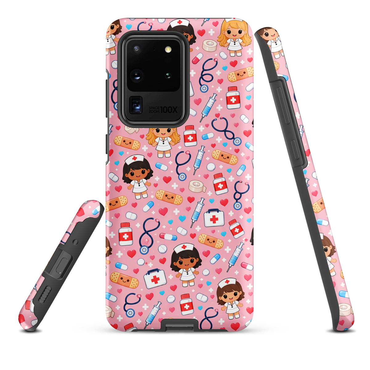 Phone Case for Samsung Galaxy with Cute Kawaii Nurse Medical Pattern (xx225)