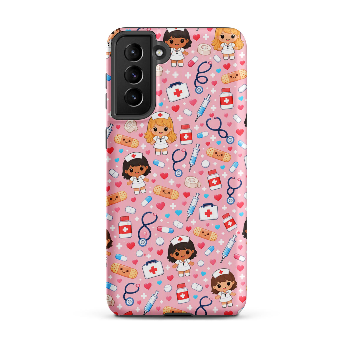 Phone Case for Samsung Galaxy with Cute Kawaii Nurse Medical Pattern (xx225)