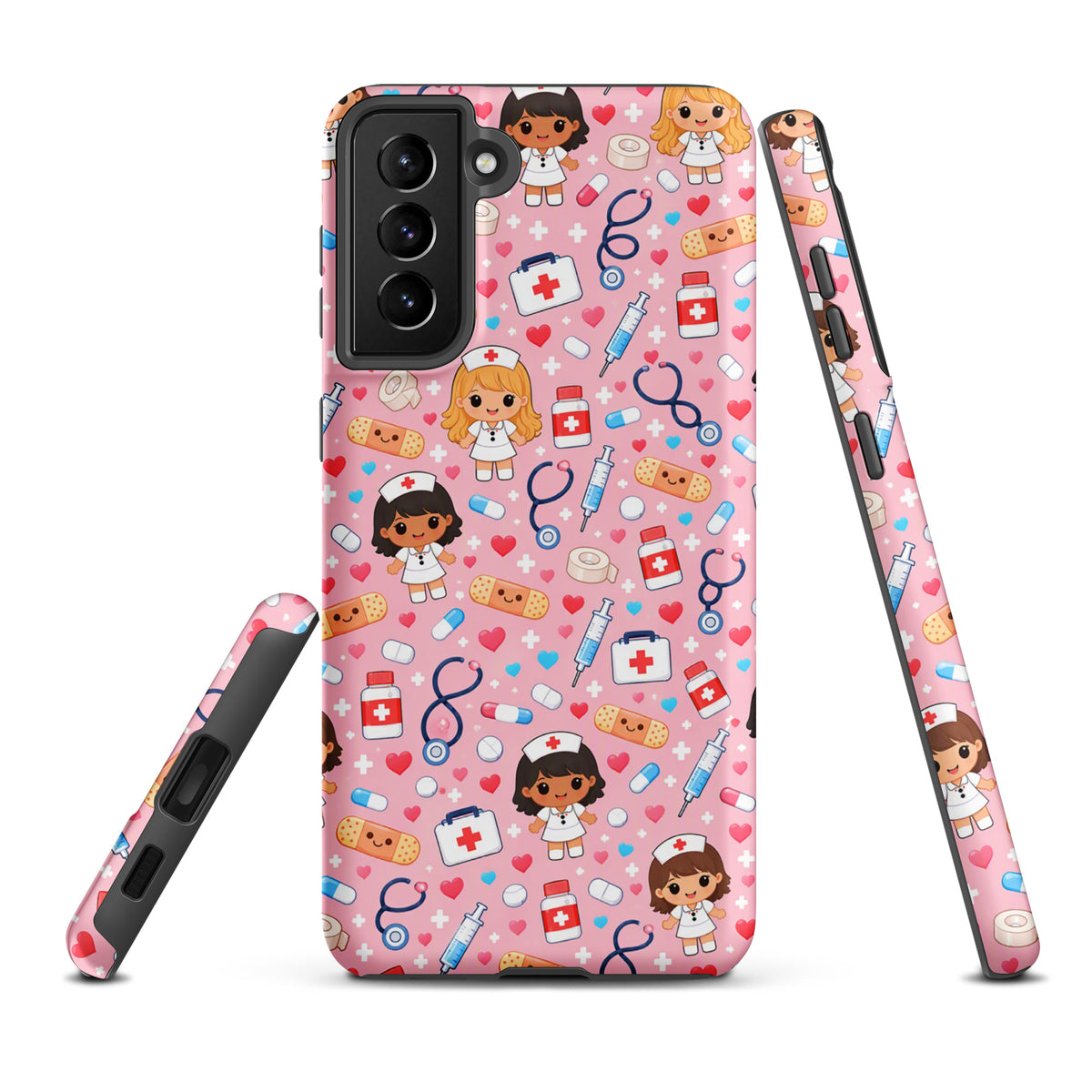 Phone Case for Samsung Galaxy with Cute Kawaii Nurse Medical Pattern (xx225)