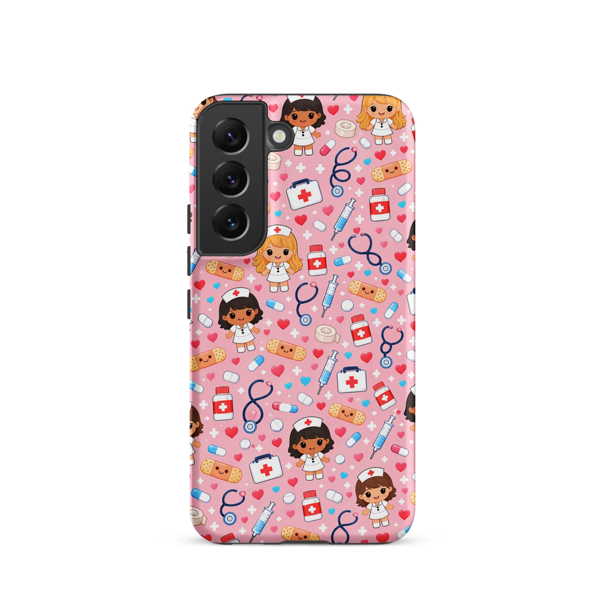 Phone Case for Samsung Galaxy with Cute Kawaii Nurse Medical Pattern (xx225)
