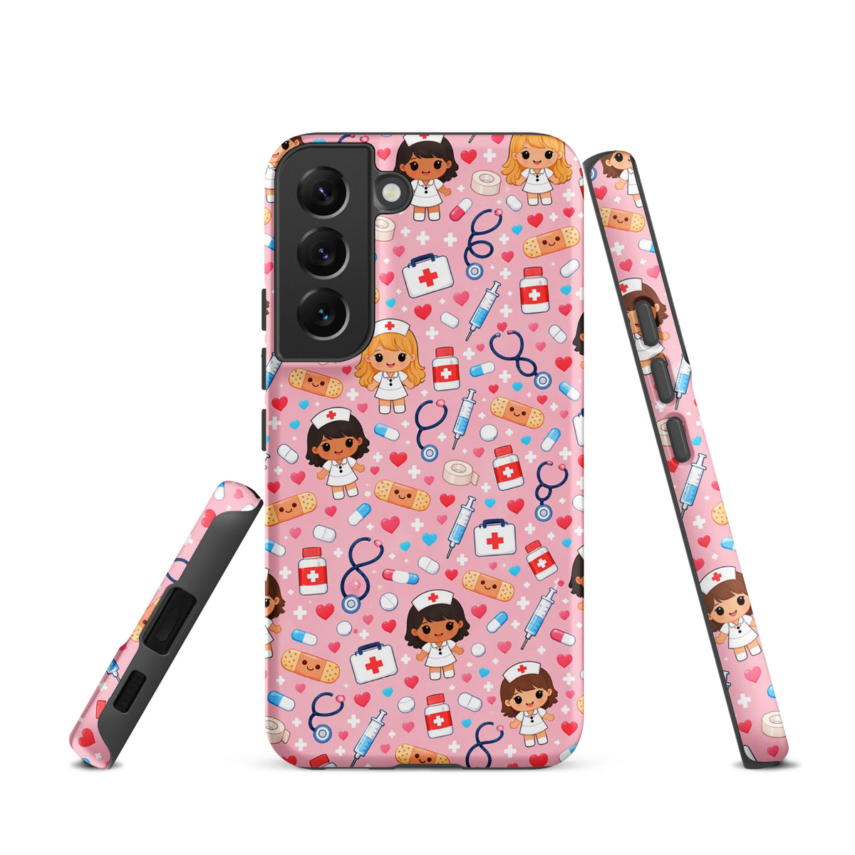 Phone Case for Samsung Galaxy with Cute Kawaii Nurse Medical Pattern (xx225)