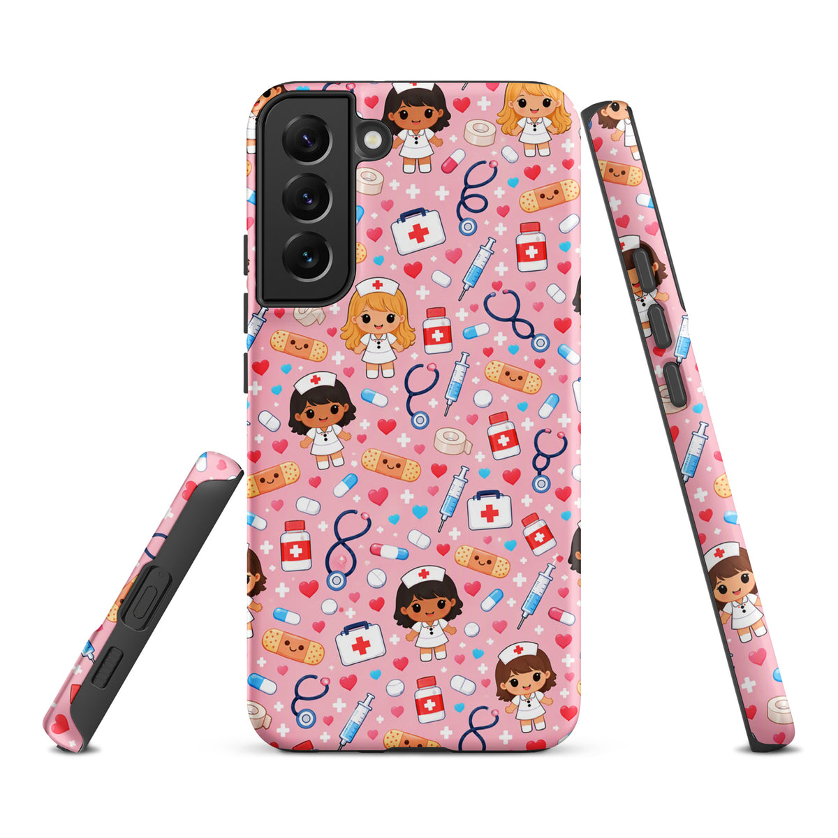 Phone Case for Samsung Galaxy with Cute Kawaii Nurse Medical Pattern (xx225)