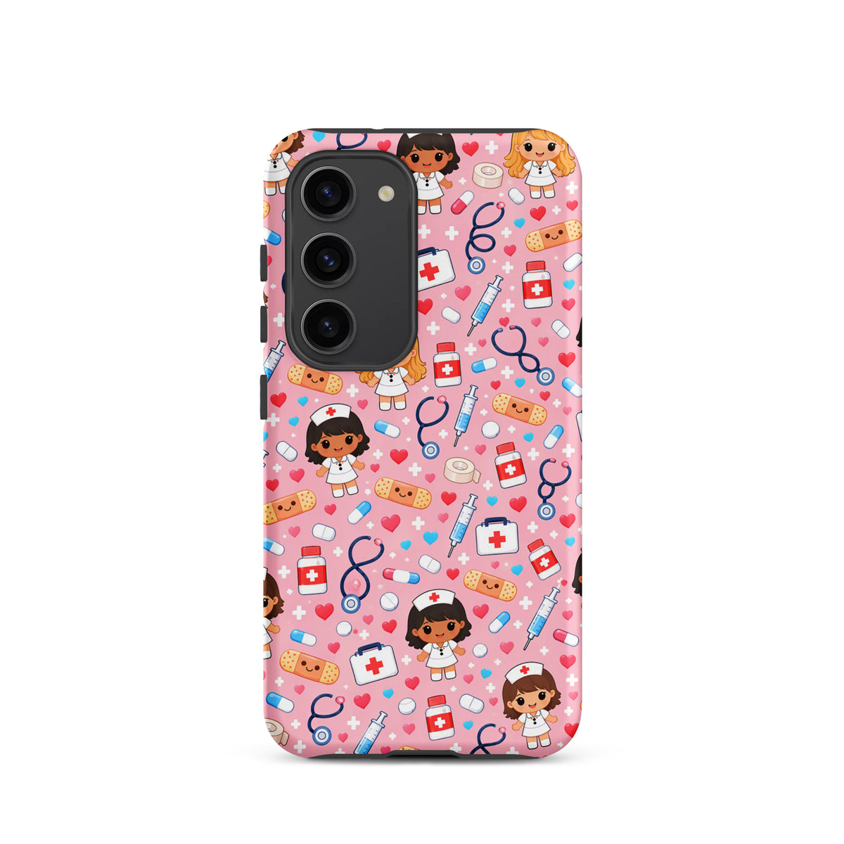Phone Case for Samsung Galaxy with Cute Kawaii Nurse Medical Pattern (xx225)