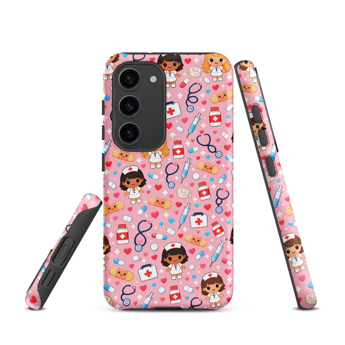 Phone Case for Samsung Galaxy with Cute Kawaii Nurse Medical Pattern (xx225)