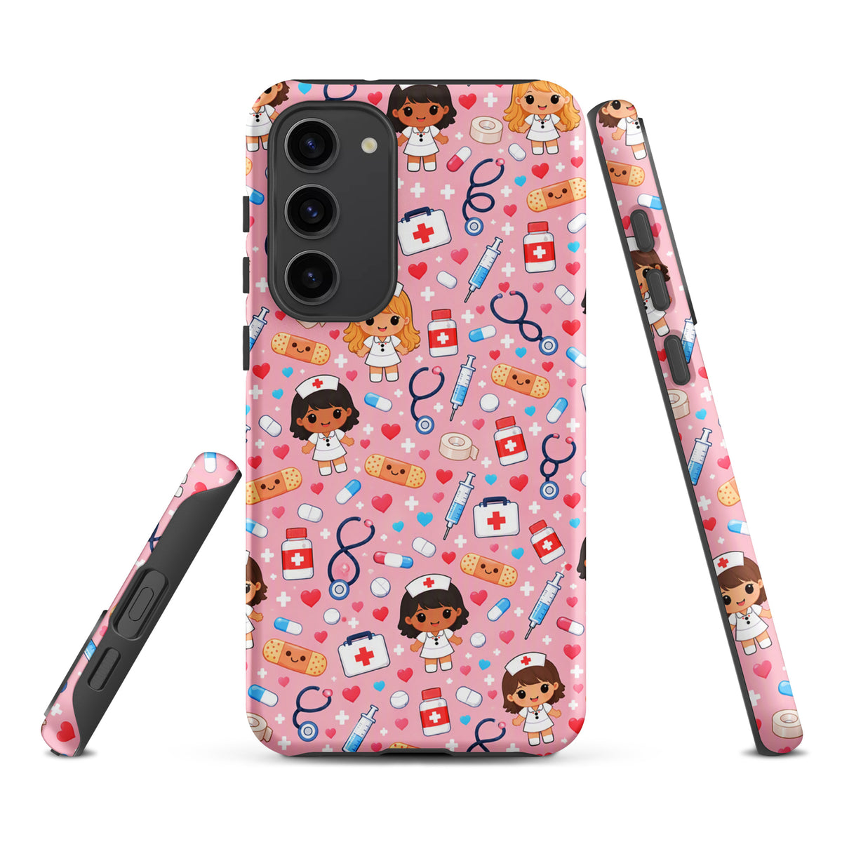Phone Case for Samsung Galaxy with Cute Kawaii Nurse Medical Pattern (xx225)
