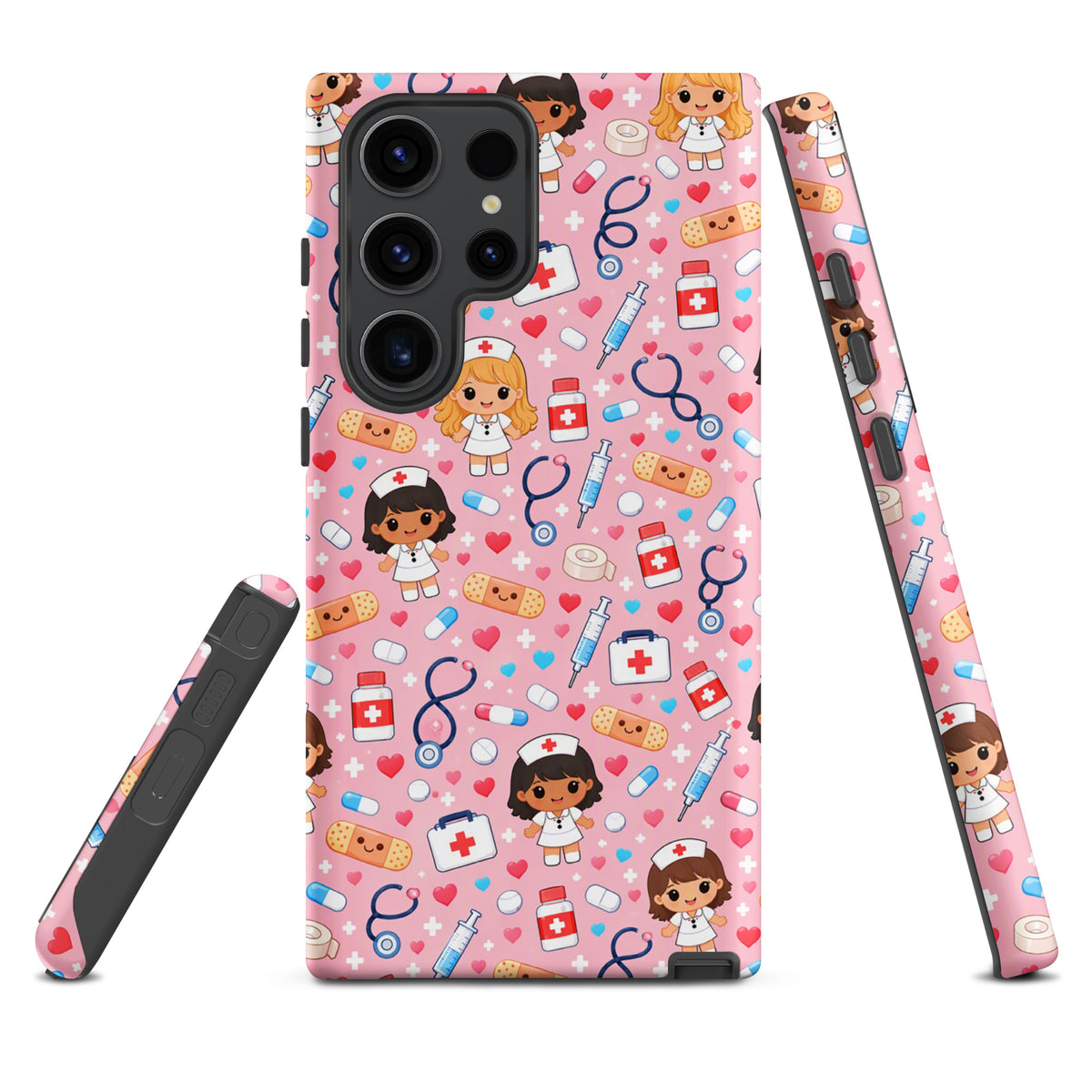 Phone Case for Samsung Galaxy with Cute Kawaii Nurse Medical Pattern (xx225)