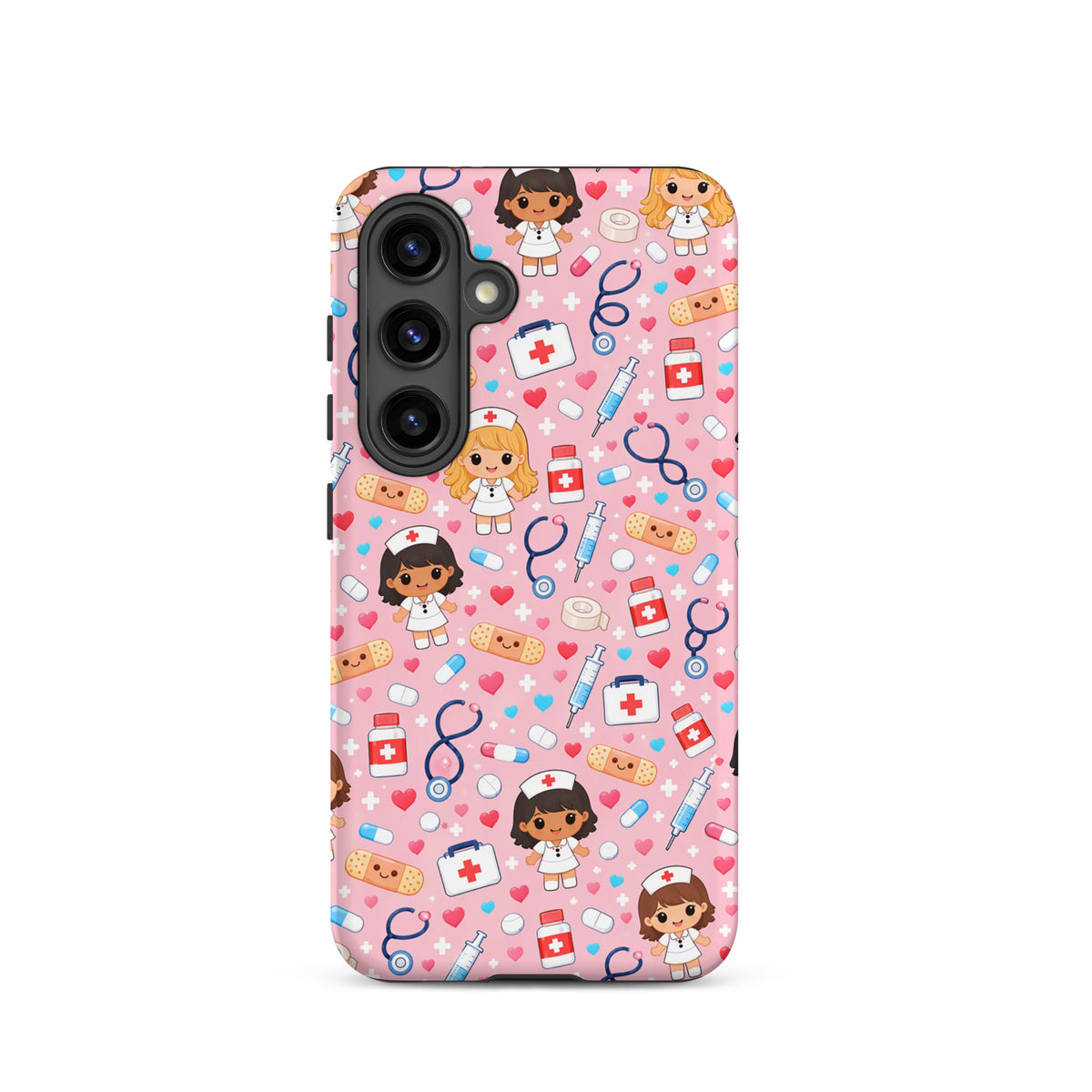 Phone Case for Samsung Galaxy with Cute Kawaii Nurse Medical Pattern (xx225)