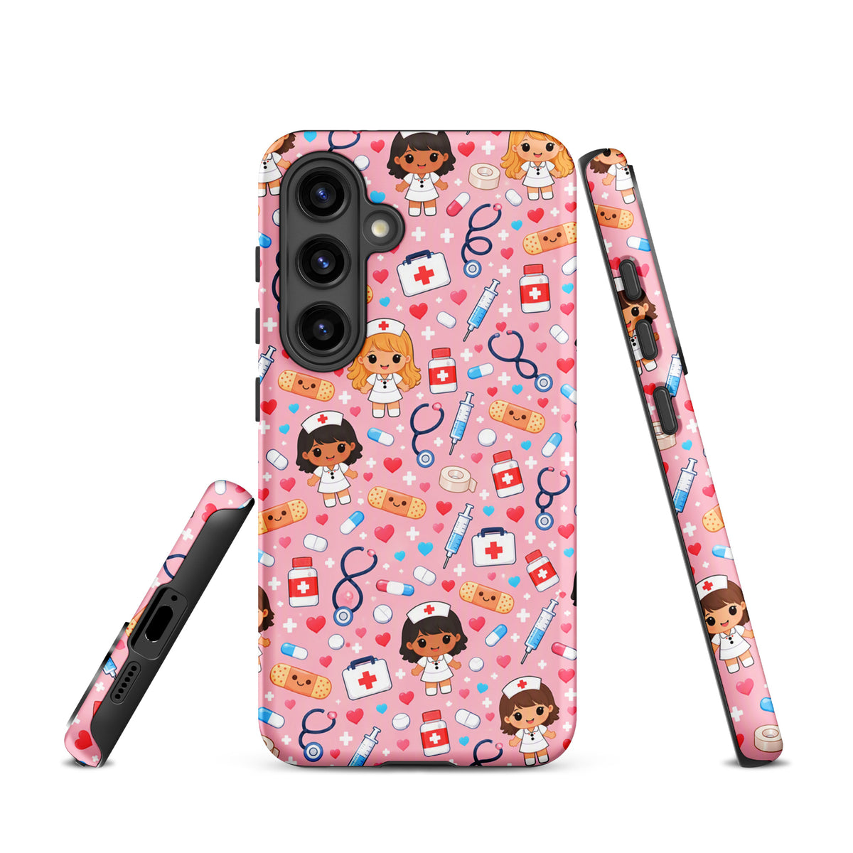 Phone Case for Samsung Galaxy with Cute Kawaii Nurse Medical Pattern (xx225)