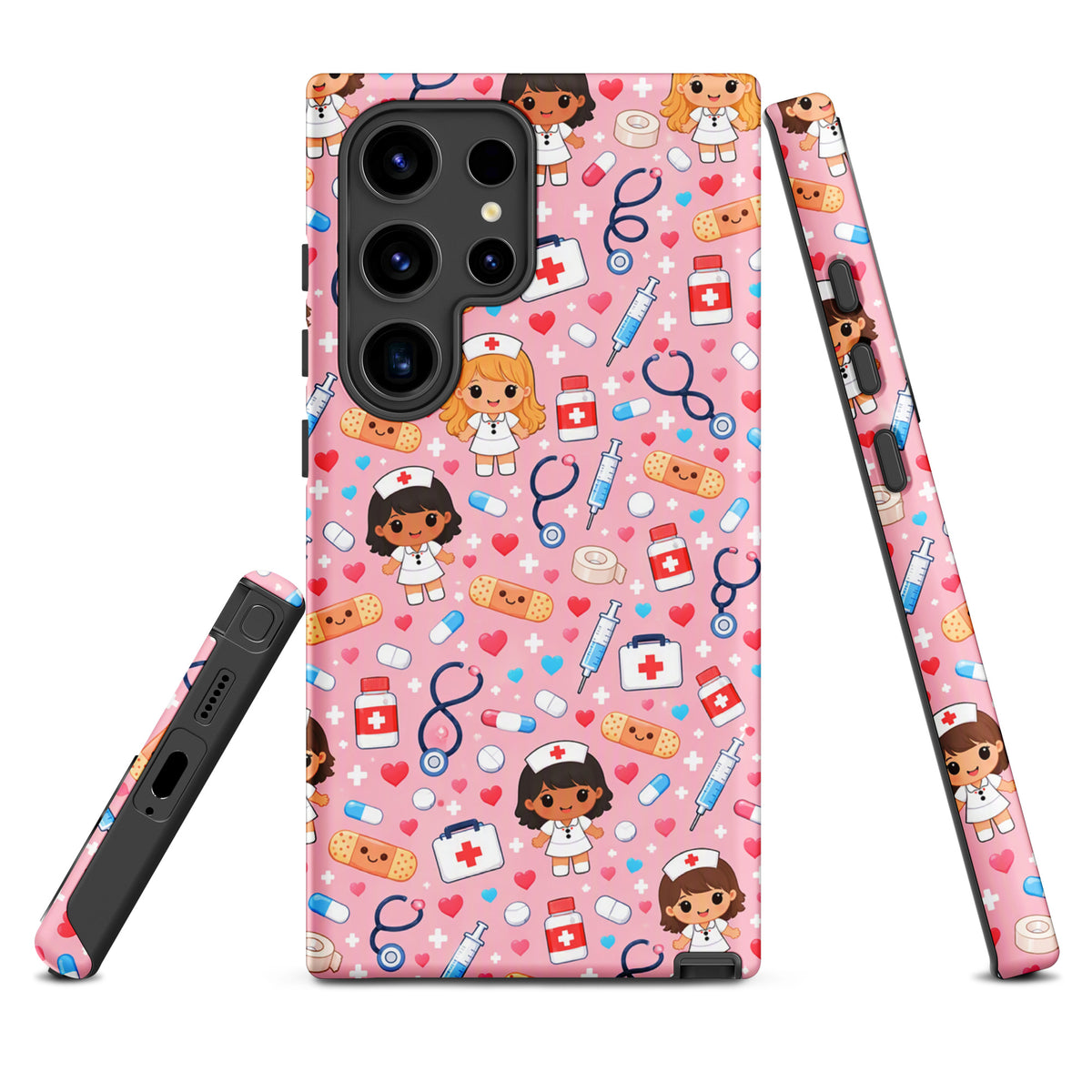 Phone Case for Samsung Galaxy with Cute Kawaii Nurse Medical Pattern (xx225)