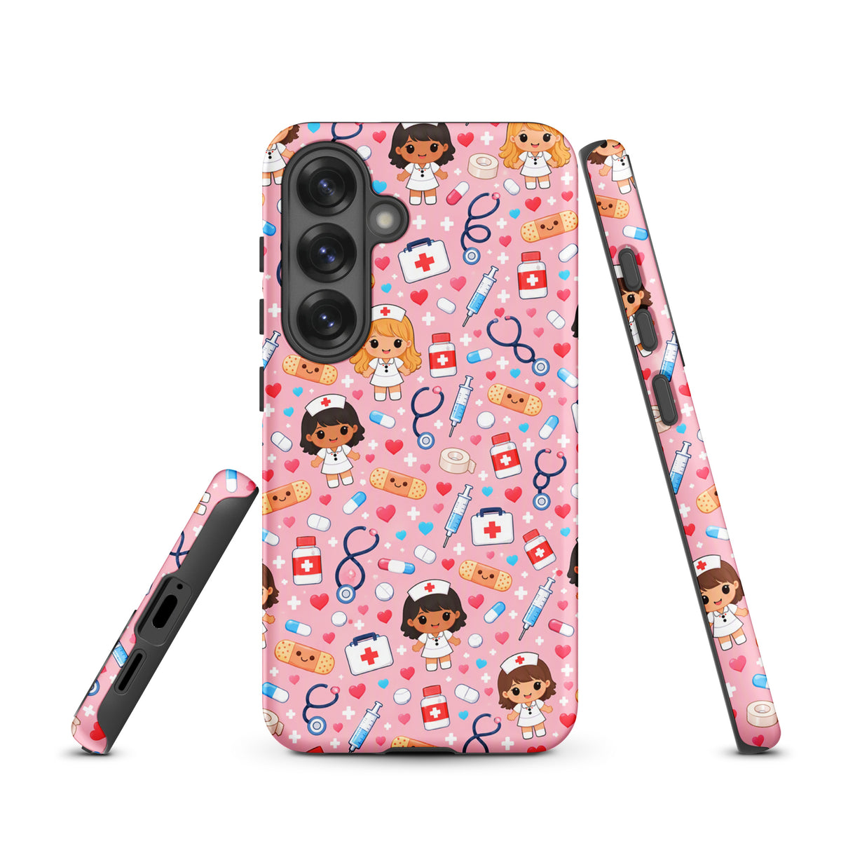 Phone Case for Samsung Galaxy with Cute Kawaii Nurse Medical Pattern (xx225)