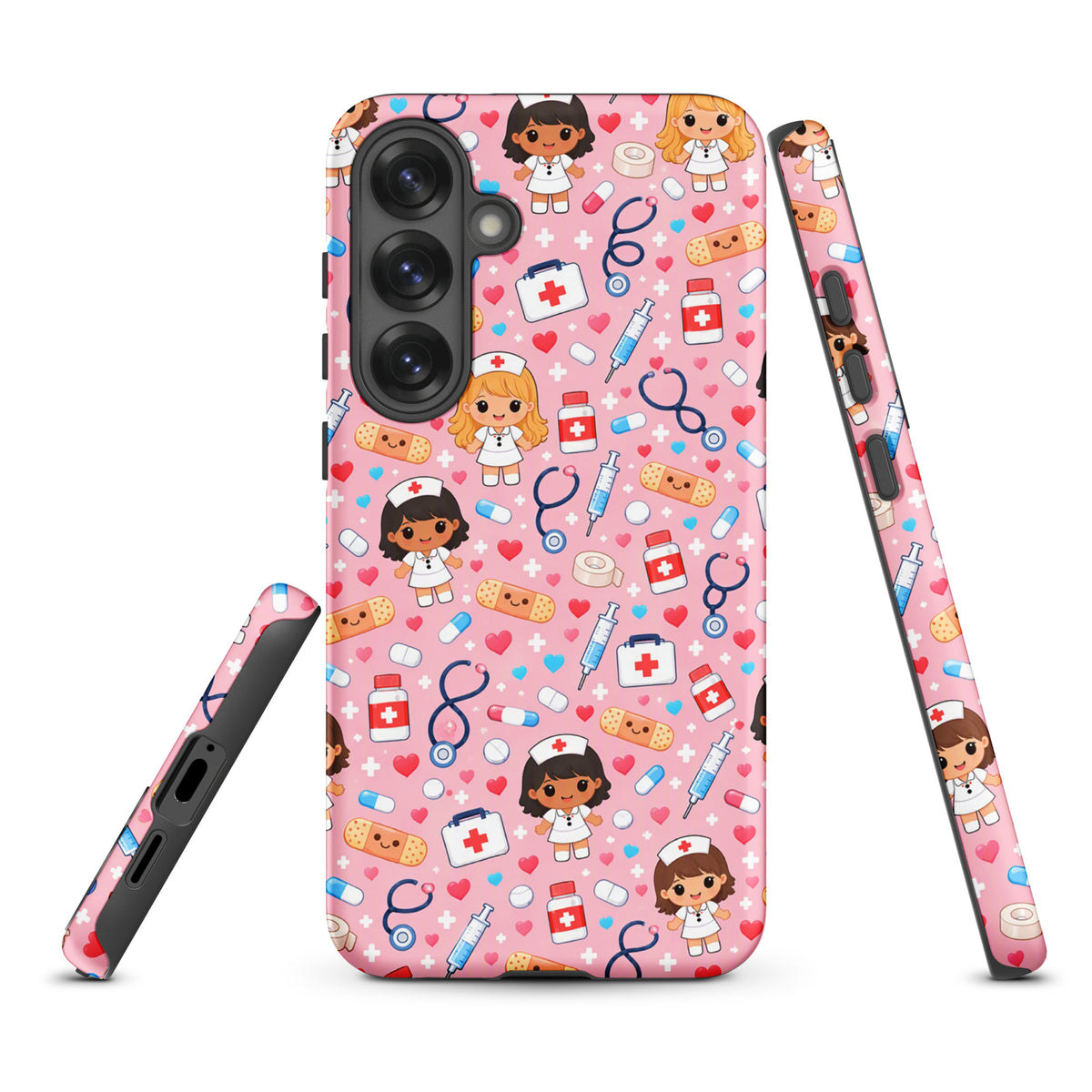 Phone Case for Samsung Galaxy with Cute Kawaii Nurse Medical Pattern (xx225)