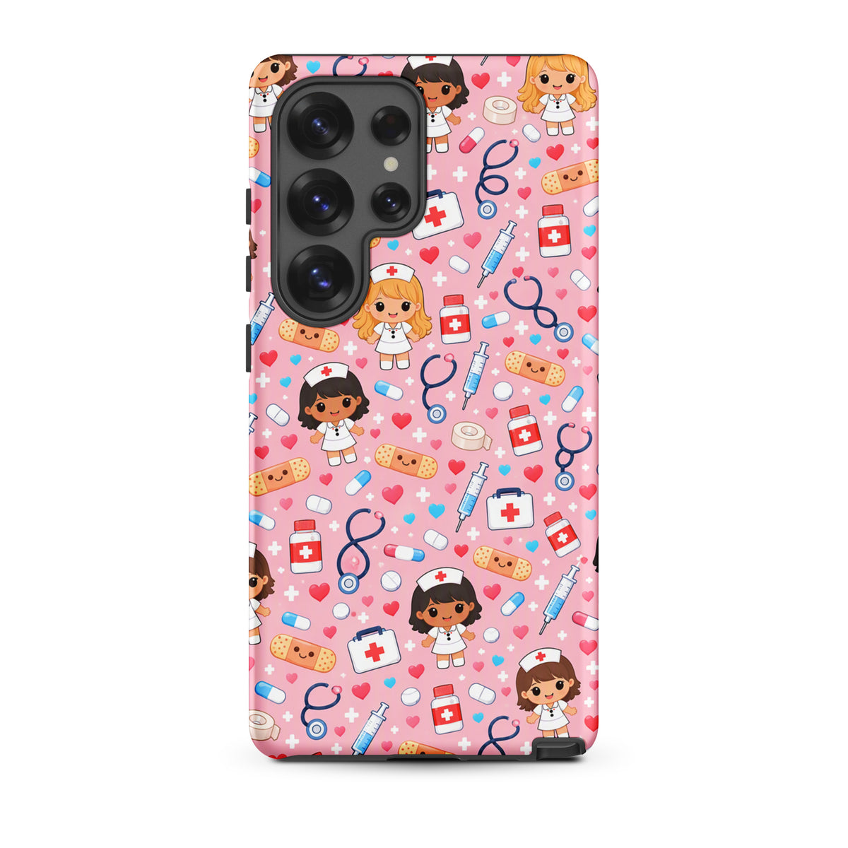 Phone Case for Samsung Galaxy with Cute Kawaii Nurse Medical Pattern (xx225)