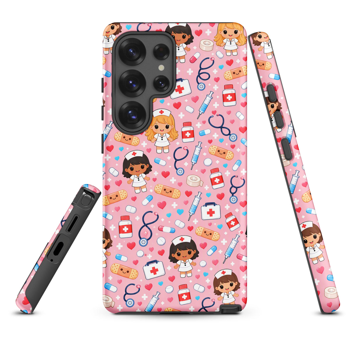 Phone Case for Samsung Galaxy with Cute Kawaii Nurse Medical Pattern (xx225)