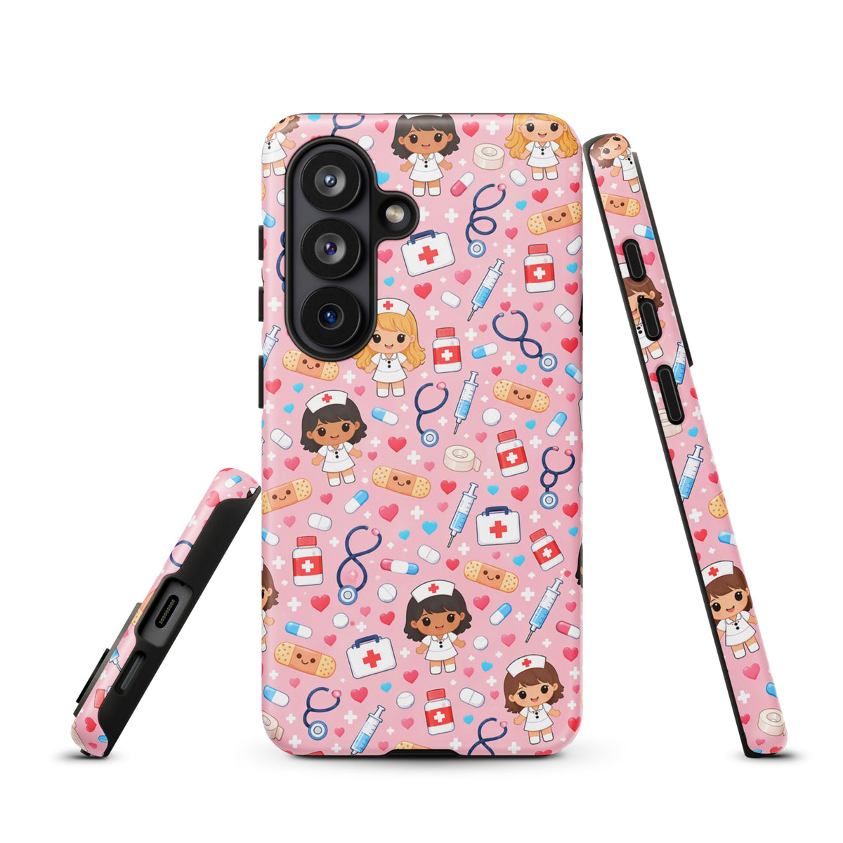 Phone Case for Samsung Galaxy with Cute Kawaii Nurse Medical Pattern (xx225)