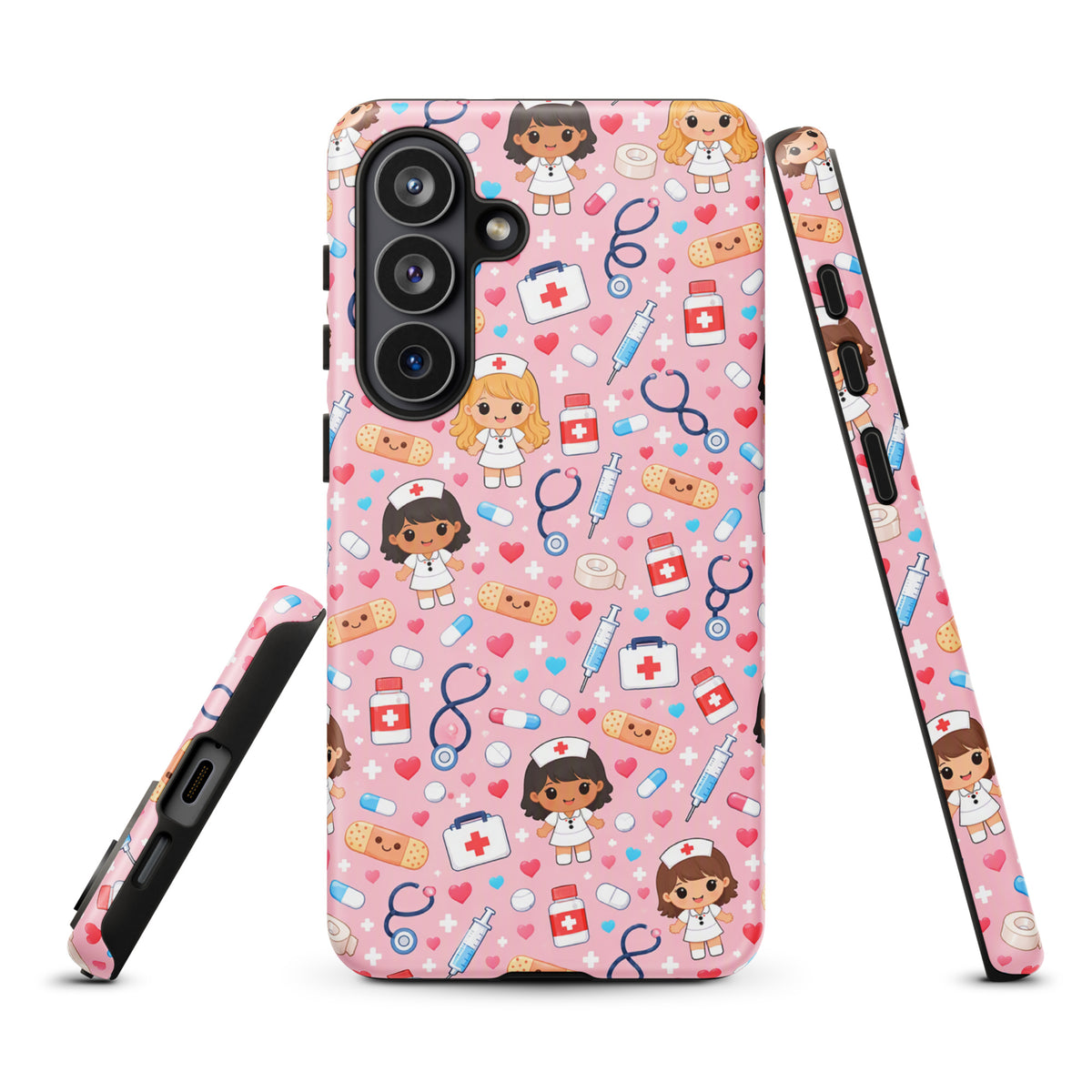 Phone Case for Samsung Galaxy with Cute Kawaii Nurse Medical Pattern (xx225)