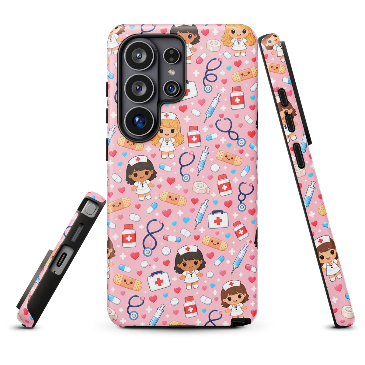 Phone Case for Samsung Galaxy with Cute Kawaii Nurse Medical Pattern (xx225)