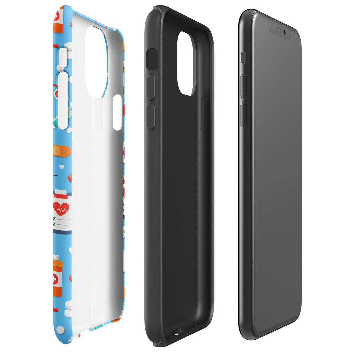 Phone Case for iPhone with Colorful Medical Care Design