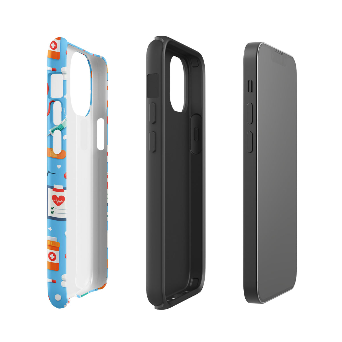 Phone Case for iPhone with Colorful Medical Care Design