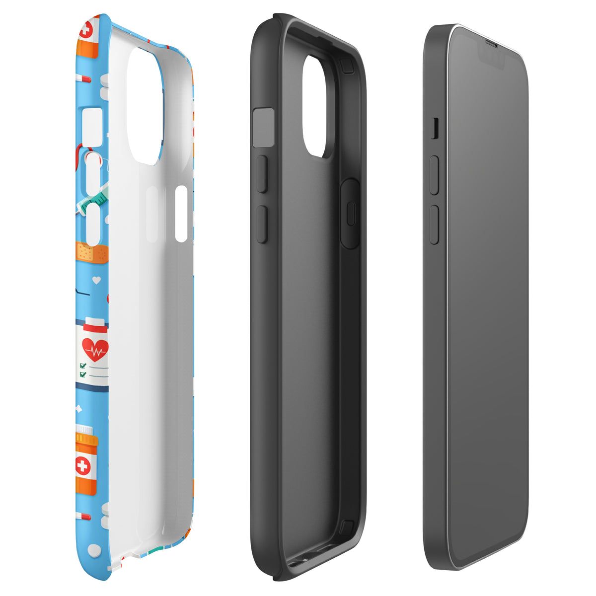 Phone Case for iPhone with Colorful Medical Care Design