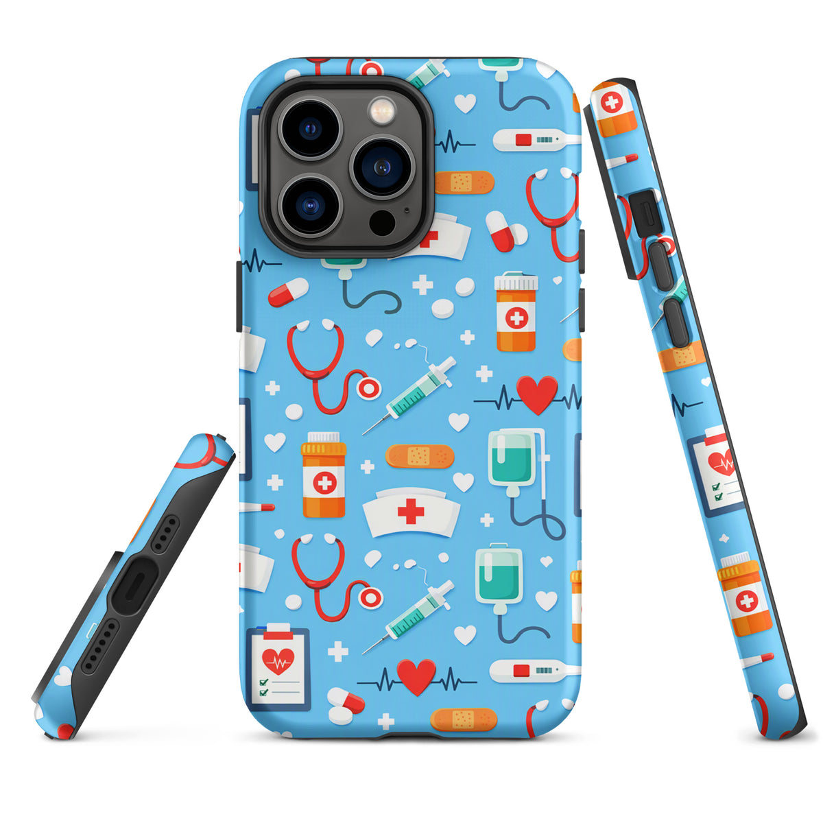 Phone Case for iPhone with Colorful Medical Care Design