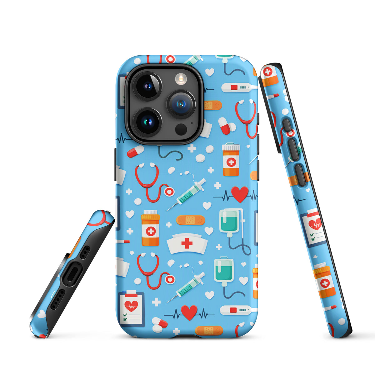 Phone Case for iPhone with Colorful Medical Care Design
