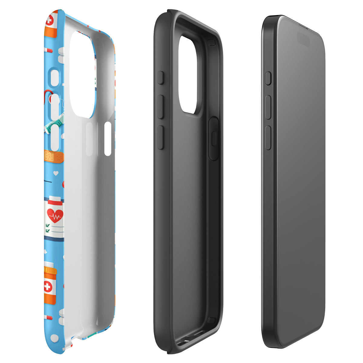 Phone Case for iPhone with Colorful Medical Care Design
