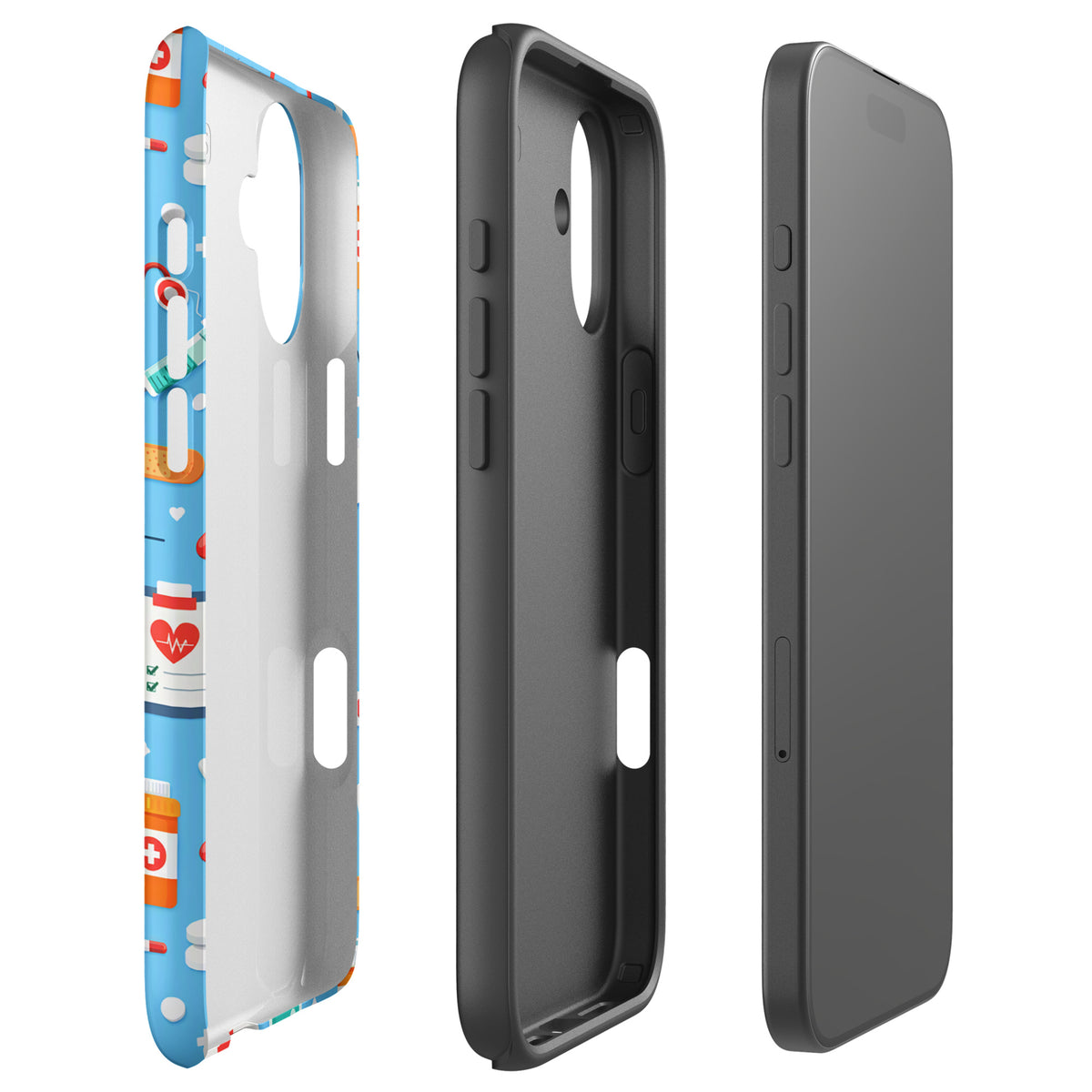 Phone Case for iPhone with Colorful Medical Care Design