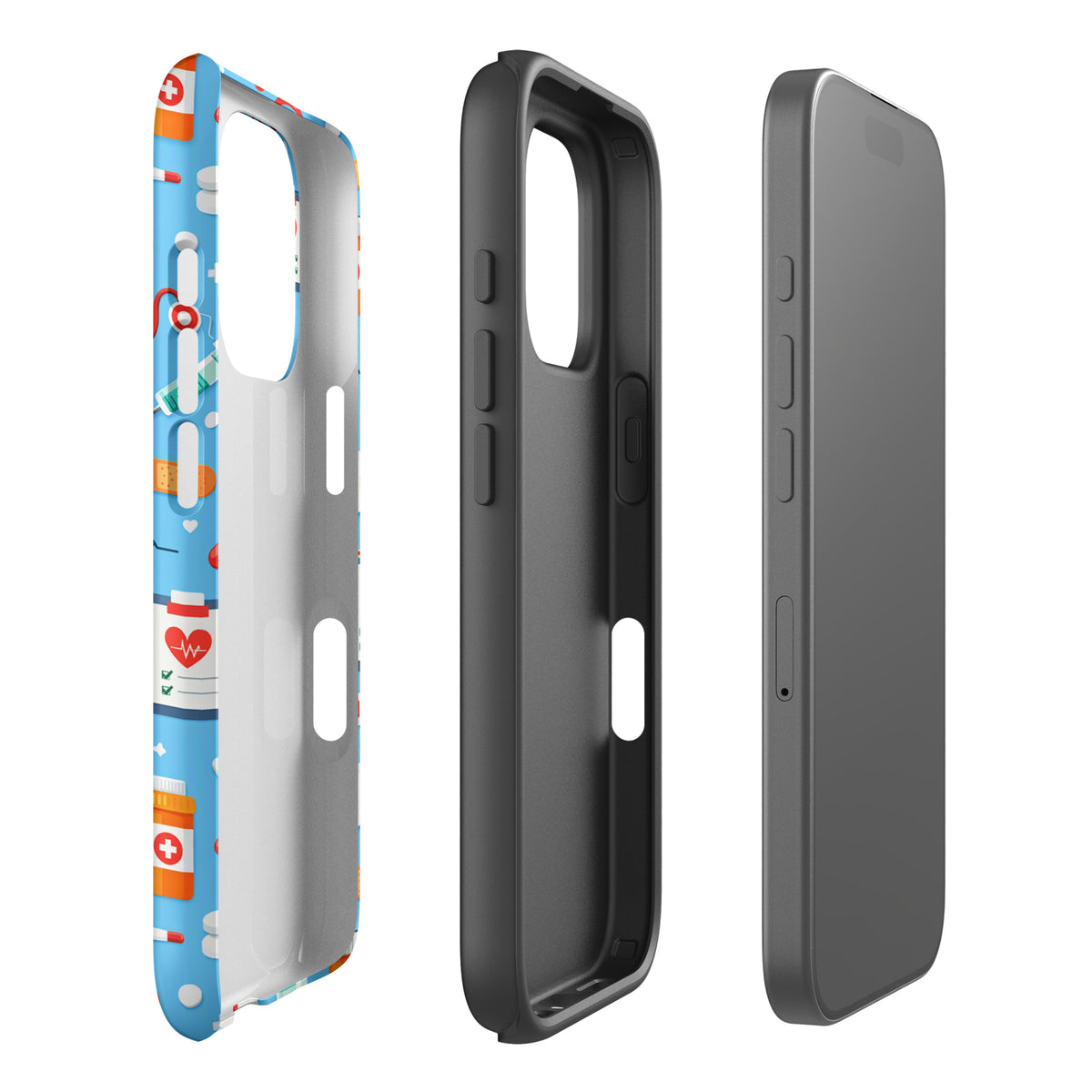 Phone Case for iPhone with Colorful Medical Care Design