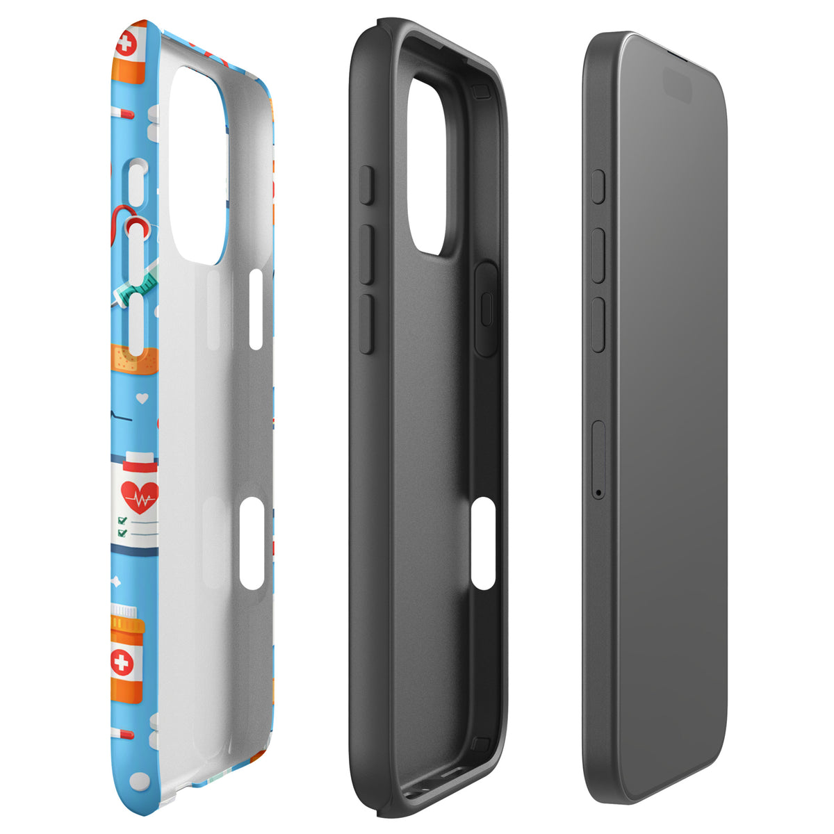 Phone Case for iPhone with Colorful Medical Care Design