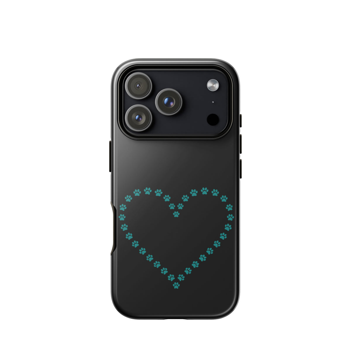 Phone Case for iPhone with cute paw print heart design, perfect for pet lovers and animal enthusiasts seeking stylish and durable protection.