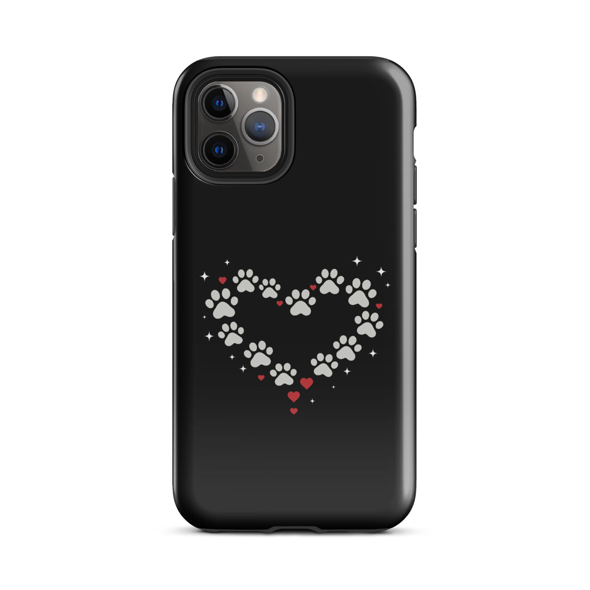 Phone Case with paw-print heart design for stylish pet lovers