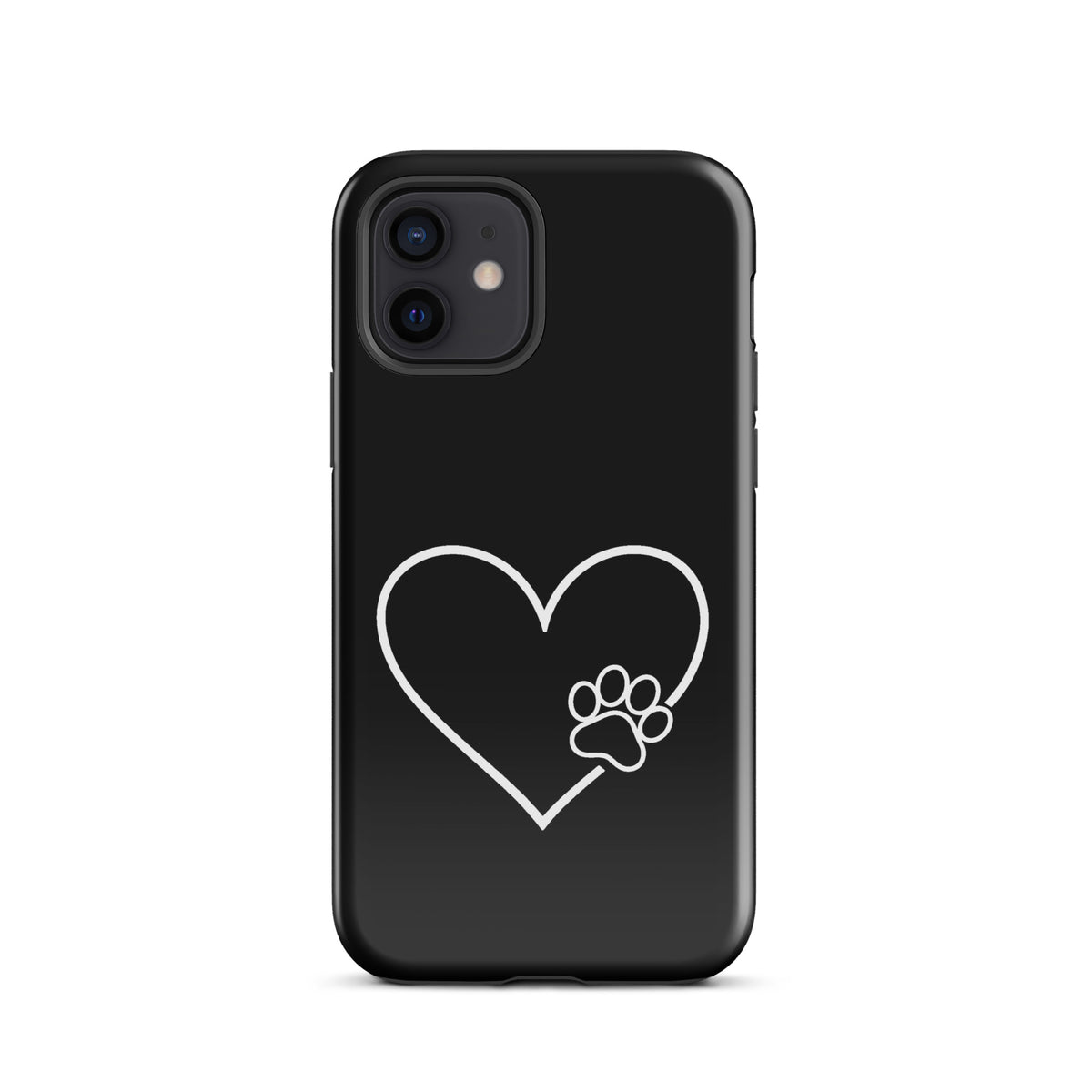 Phone Case for iPhone with heart and paw print design, ideal for pet lovers seeking stylish and protective tech accessories.