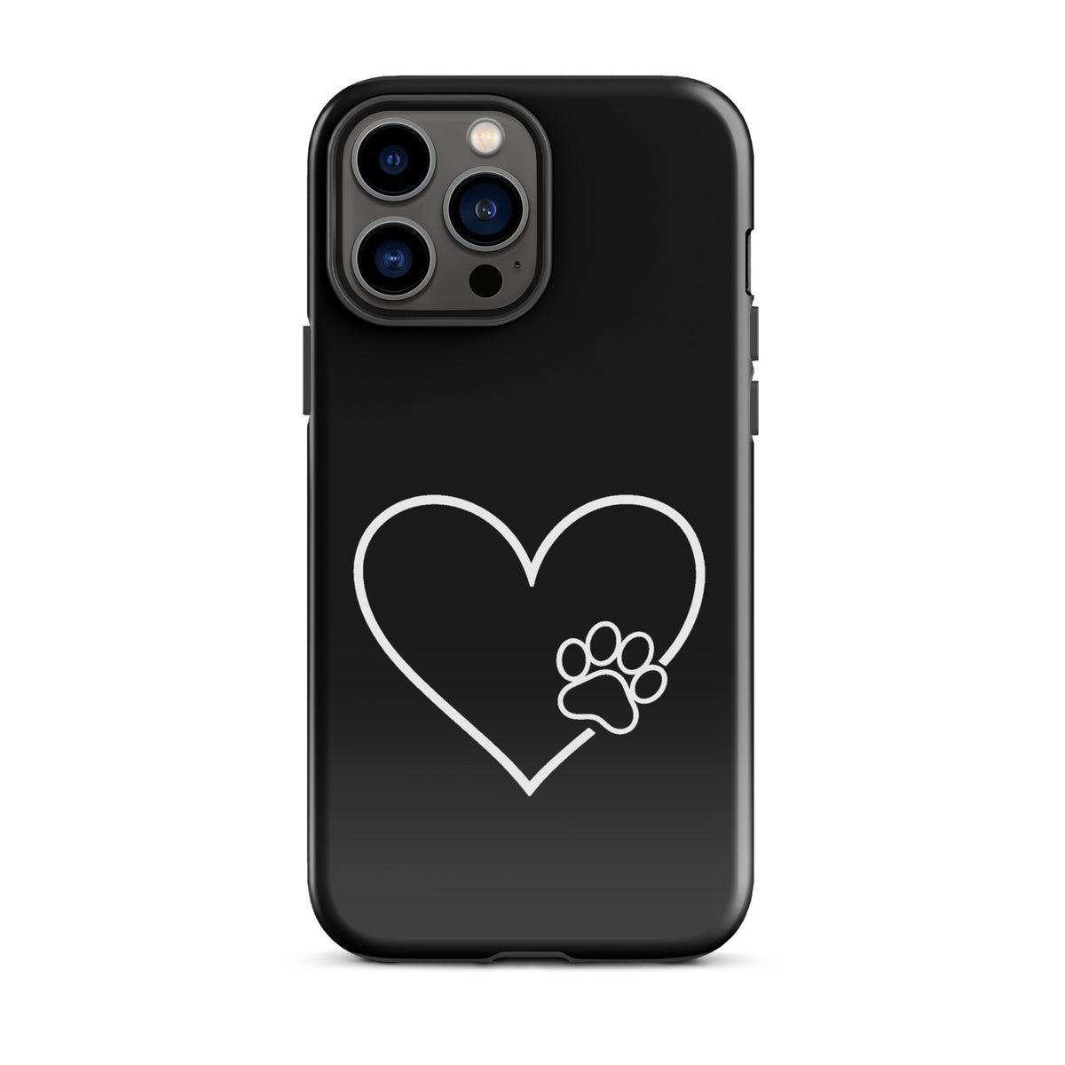 Phone Case for iPhone with heart and paw print design for pet lovers