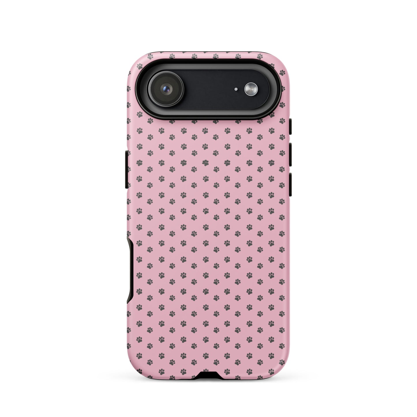 Phone Case for iPhone with pink paw-print design, offering playful protection and charm, ideal for pet lovers.