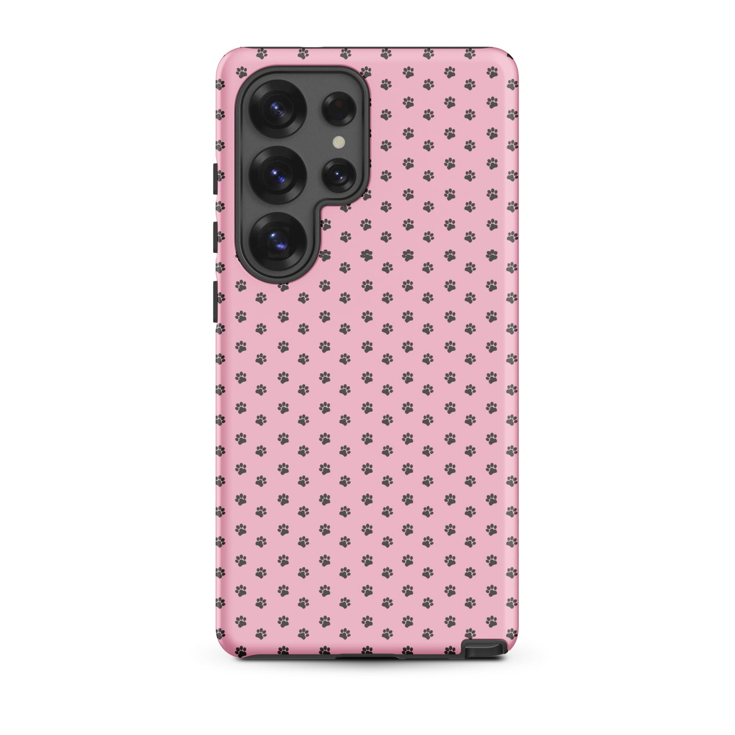 Phone Case Samsung Galaxy with playful pink paw-print design, offering charm and protection for pet lovers.