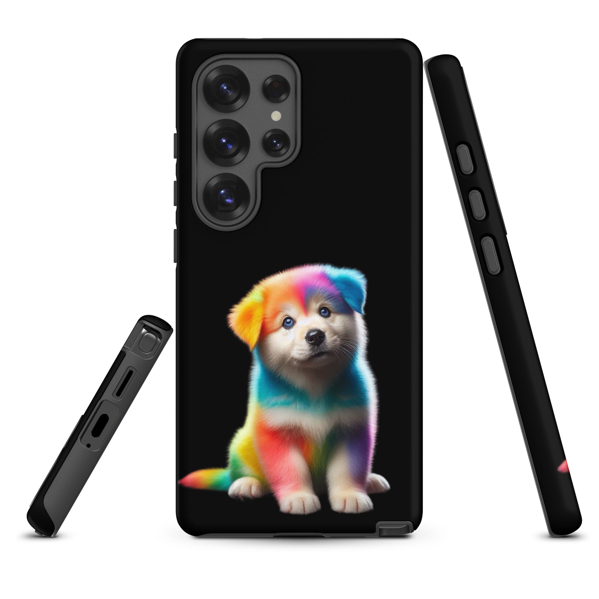 Phone Case for Samsung Galaxy with rainbow puppy design, blending colorful fantasy art and protection for your device.
