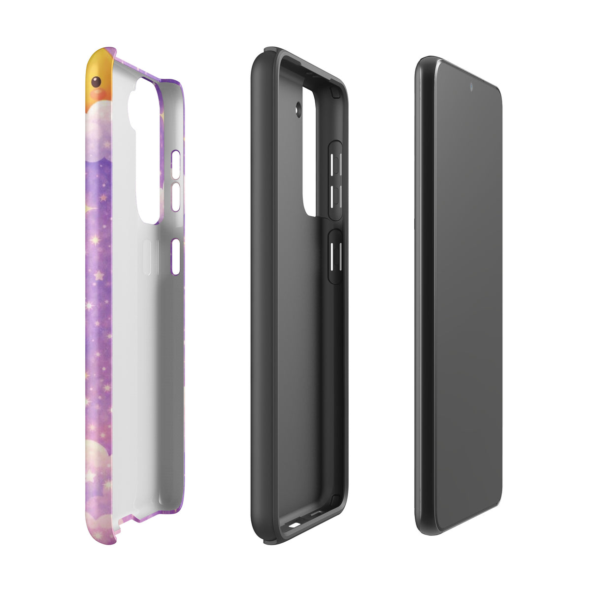 Phone Case for Samsung Galaxy with cute dreamy bunny moon design, featuring a celestial pastel sky for charming protection and style.