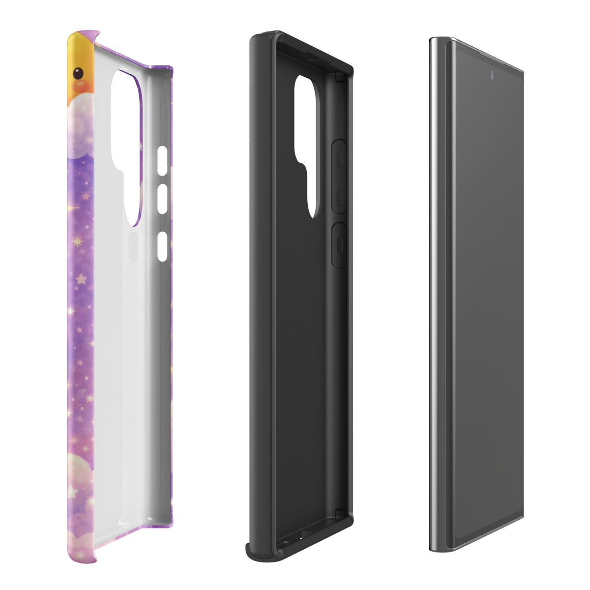 Phone Case for Samsung Galaxy with cute bunny moon design, featuring a pastel sky and stars with cozy protection.