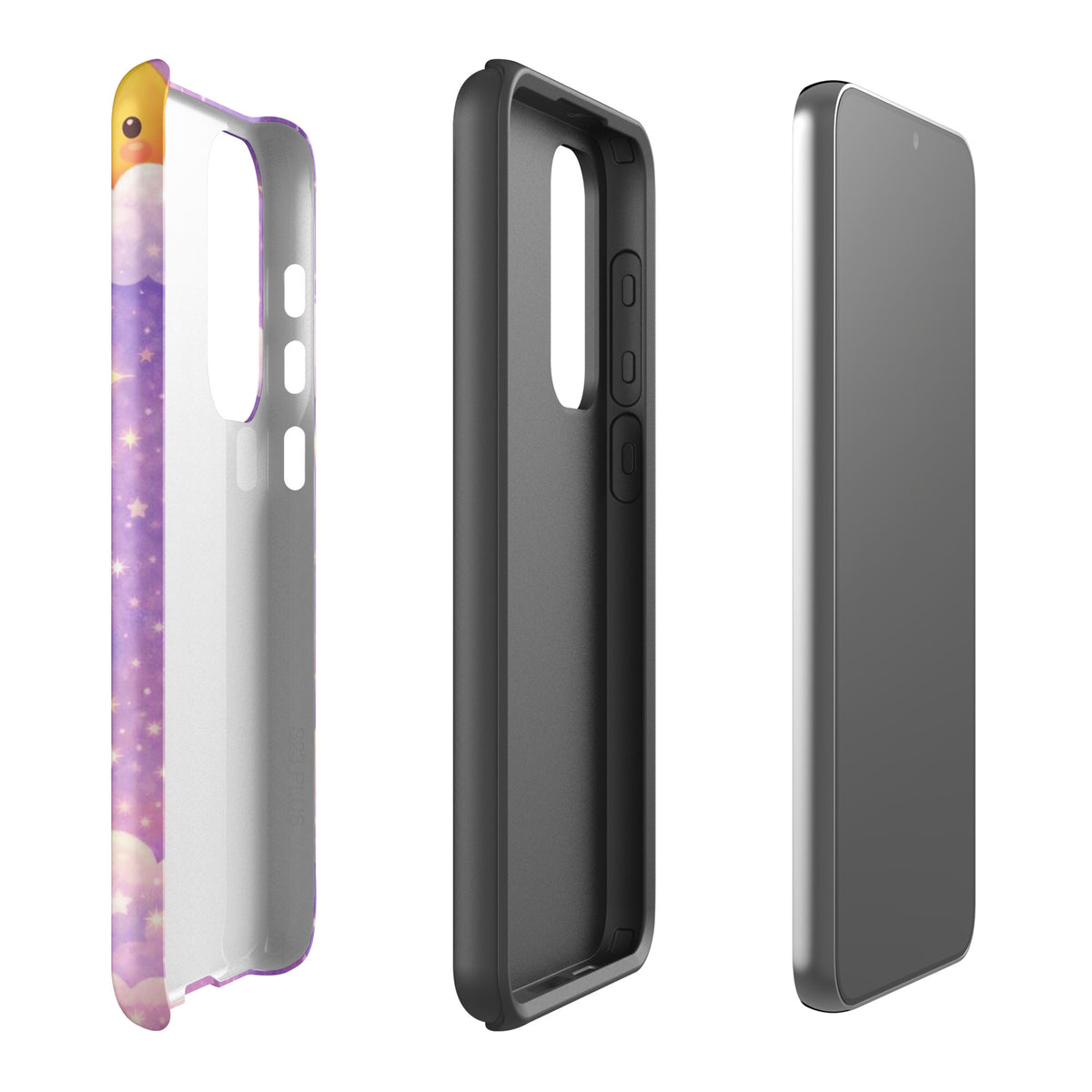 Phone Case for Samsung Galaxy with cute dreamy bunny moon design featuring a pastel sky and stars, offers charm and durability.