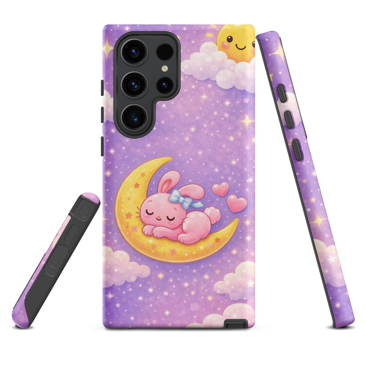 Phone Case for Samsung Galaxy with dreamy bunny moon design